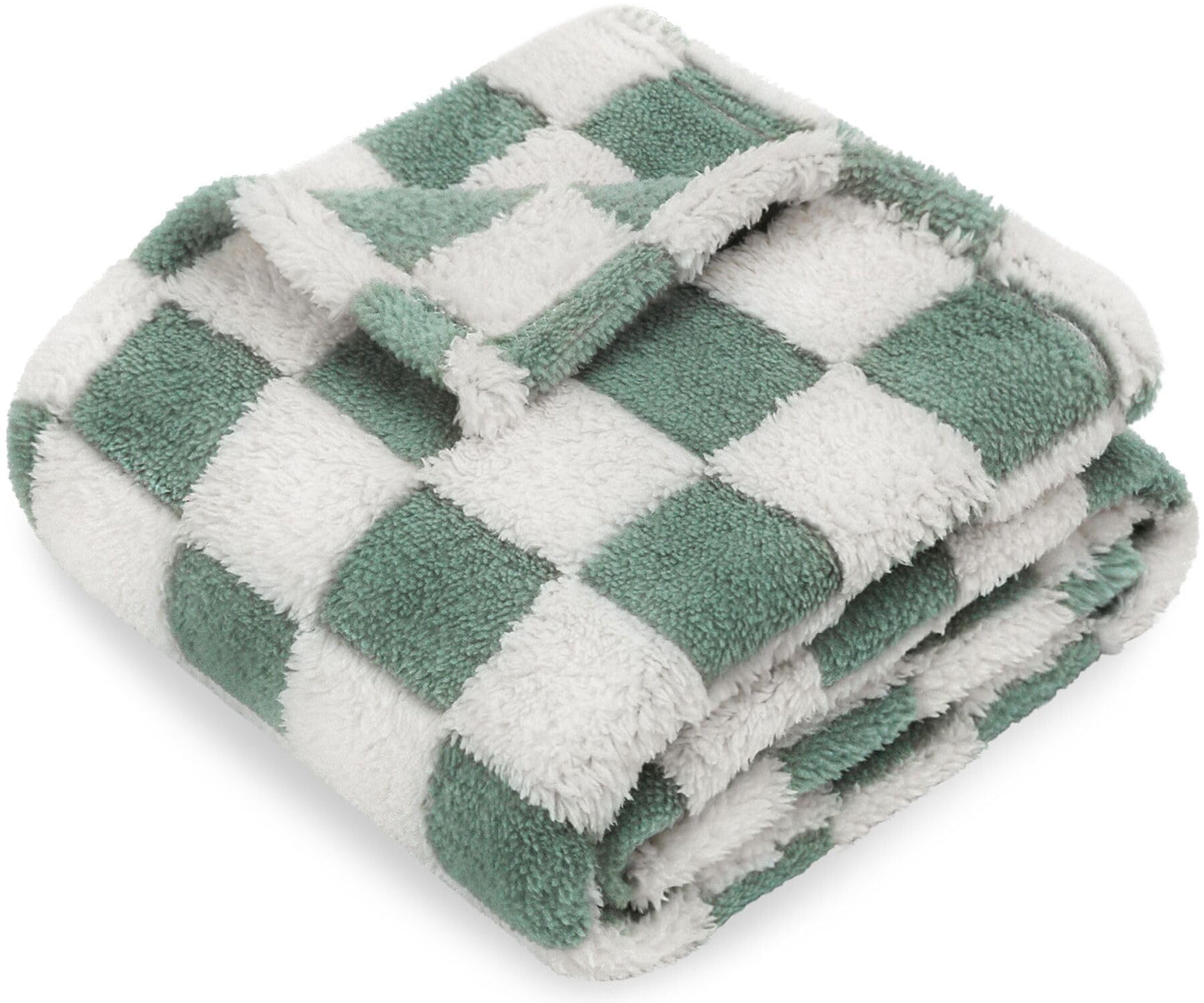HOMRITAR Checkered Baby Blanket for Boy Girls Ultra Soft Fluffy Fuzzy Toddler Blankets with 3D Chessboard Grid Warmer Comfort Reversible Bed Blanket for Winter 350GSM Black 30 x 40 Inch