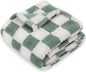 HOMRITAR Checkered Baby Blanket for Boy Girls Ultra Soft Fluffy Fuzzy Toddler Blankets with 3D Chessboard Grid Warmer Comfort Reversible Bed Blanket for Winter 350GSM Black 30 x 40 Inch