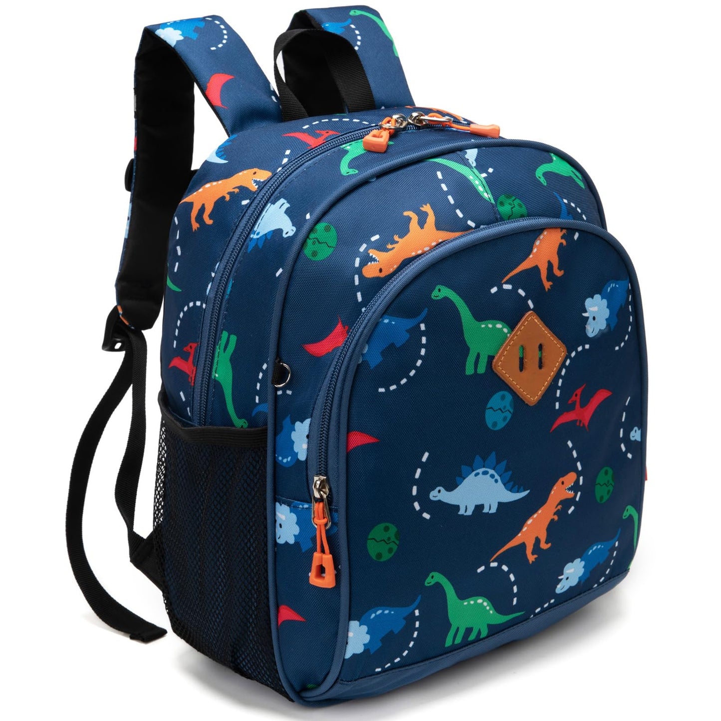 Toddler Backpack for Boys, 12 Inch Kids Dinosaur Backpack for Preschool or Kindergarten, Black