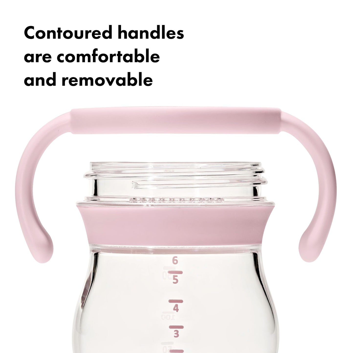 OXO Tot Transitions Soft Spout Sippy Cup with Removable Handles - 6 oz. - Blossom