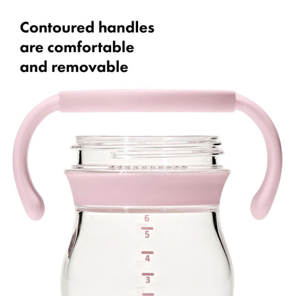 OXO Tot Transitions Soft Spout Sippy Cup with Removable Handles - 6 oz. - Blossom