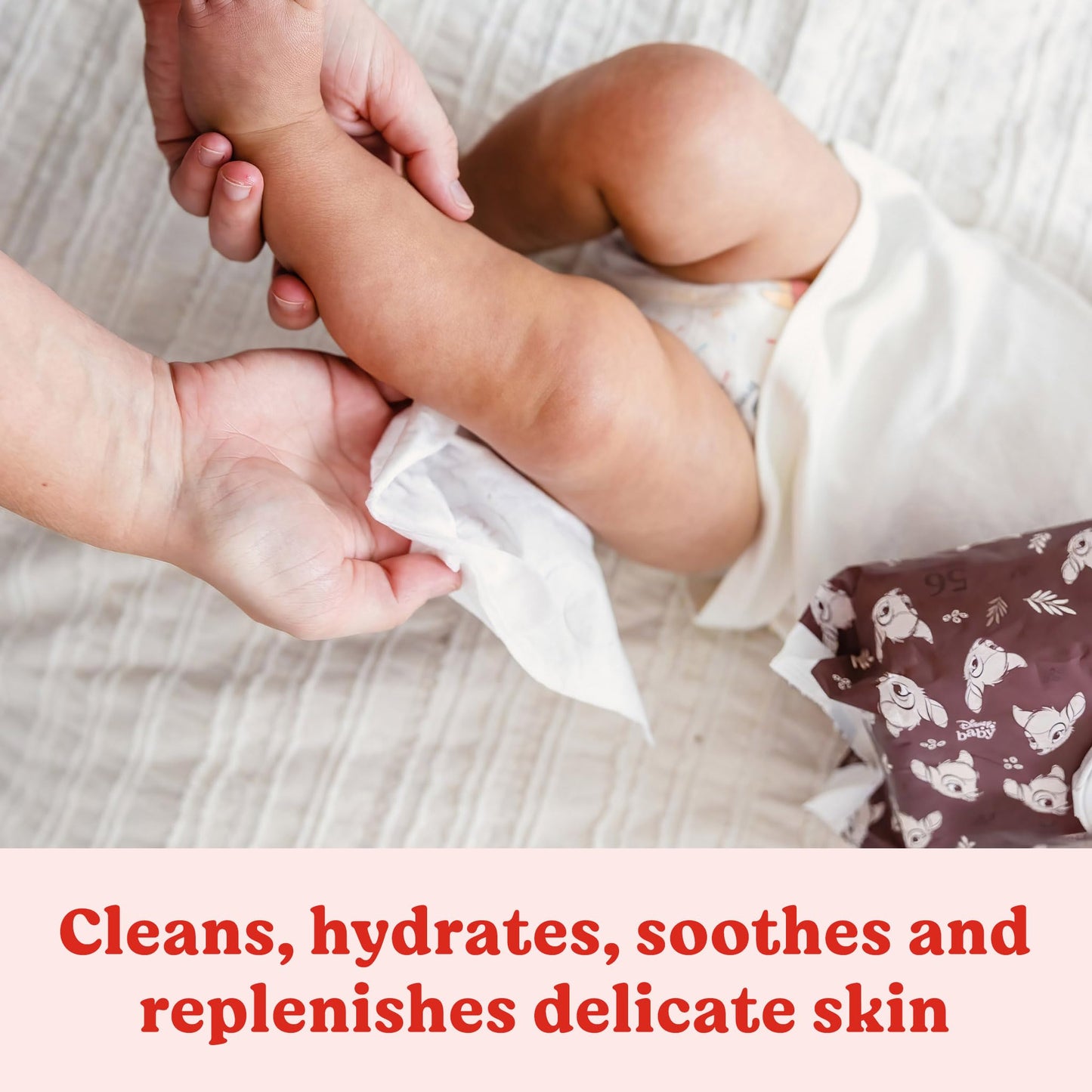 Huggies Calm Baby Wipes, Unscented, Hypoallergenic, 6 Push Button Packs (336 Wipes Total)