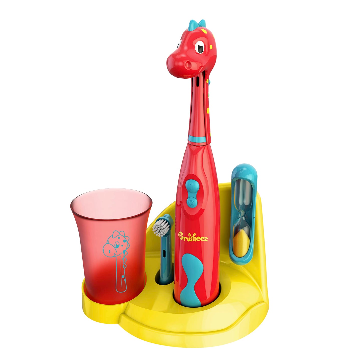 Brusheez Kids’ Electric Toothbrush Set - Safe & Effective for Ages 3+ - Parent Tested & Approved with Gentle Bristles, 2 Brush Heads, Rinse Cup, 2-Minute Timer, & Storage Base (Sparkle The Unicorn)