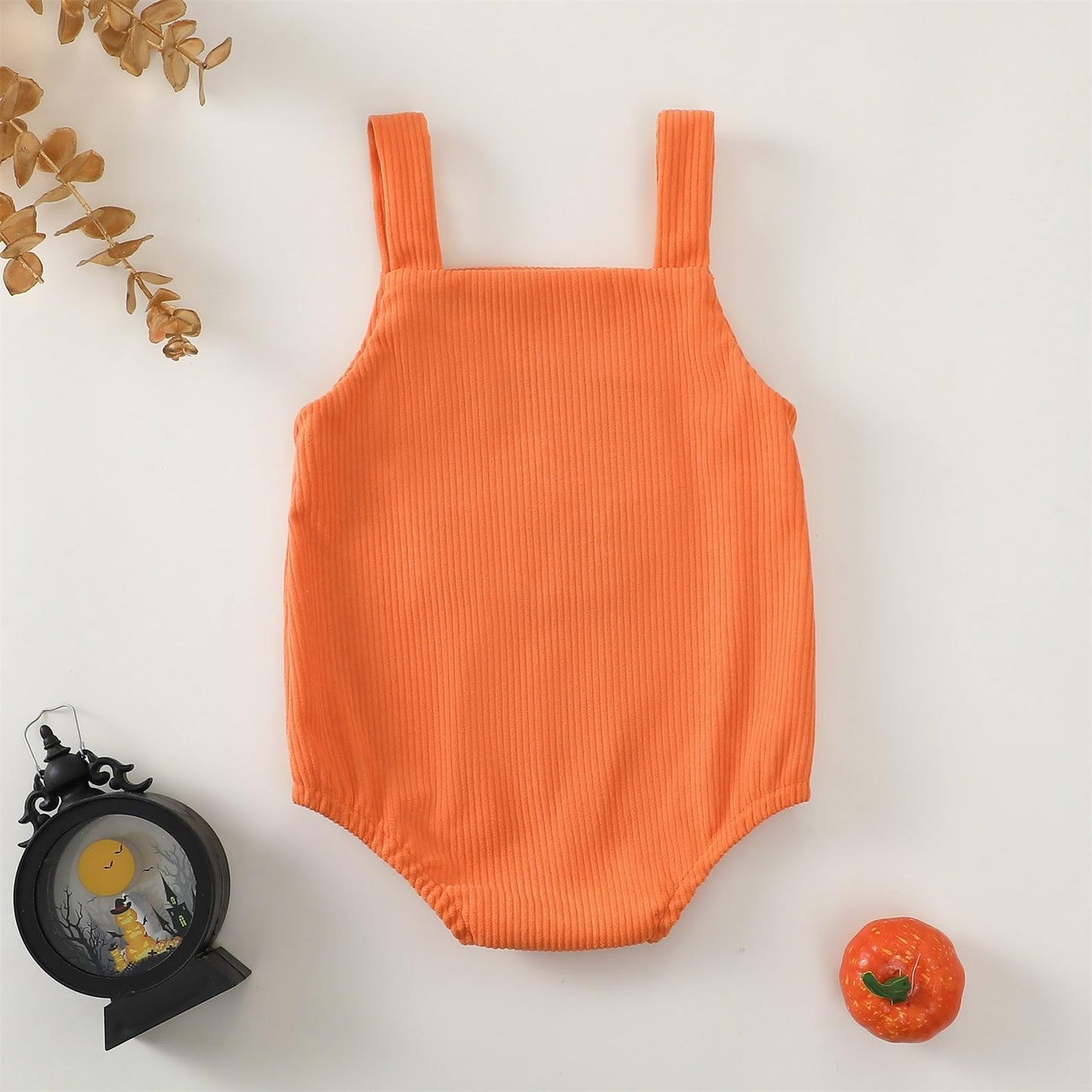 Halloween Baby Clothes Newborn Boy Tractor Pumpkin Onesie Infant Sleeveless Romper Toddler Bodysuit Cute Outfit