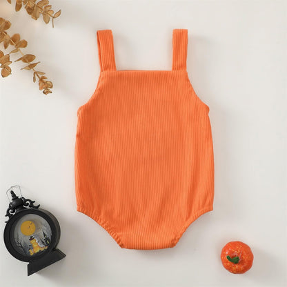 Halloween Baby Clothes Newborn Boy Tractor Pumpkin Onesie Infant Sleeveless Romper Toddler Bodysuit Cute Outfit