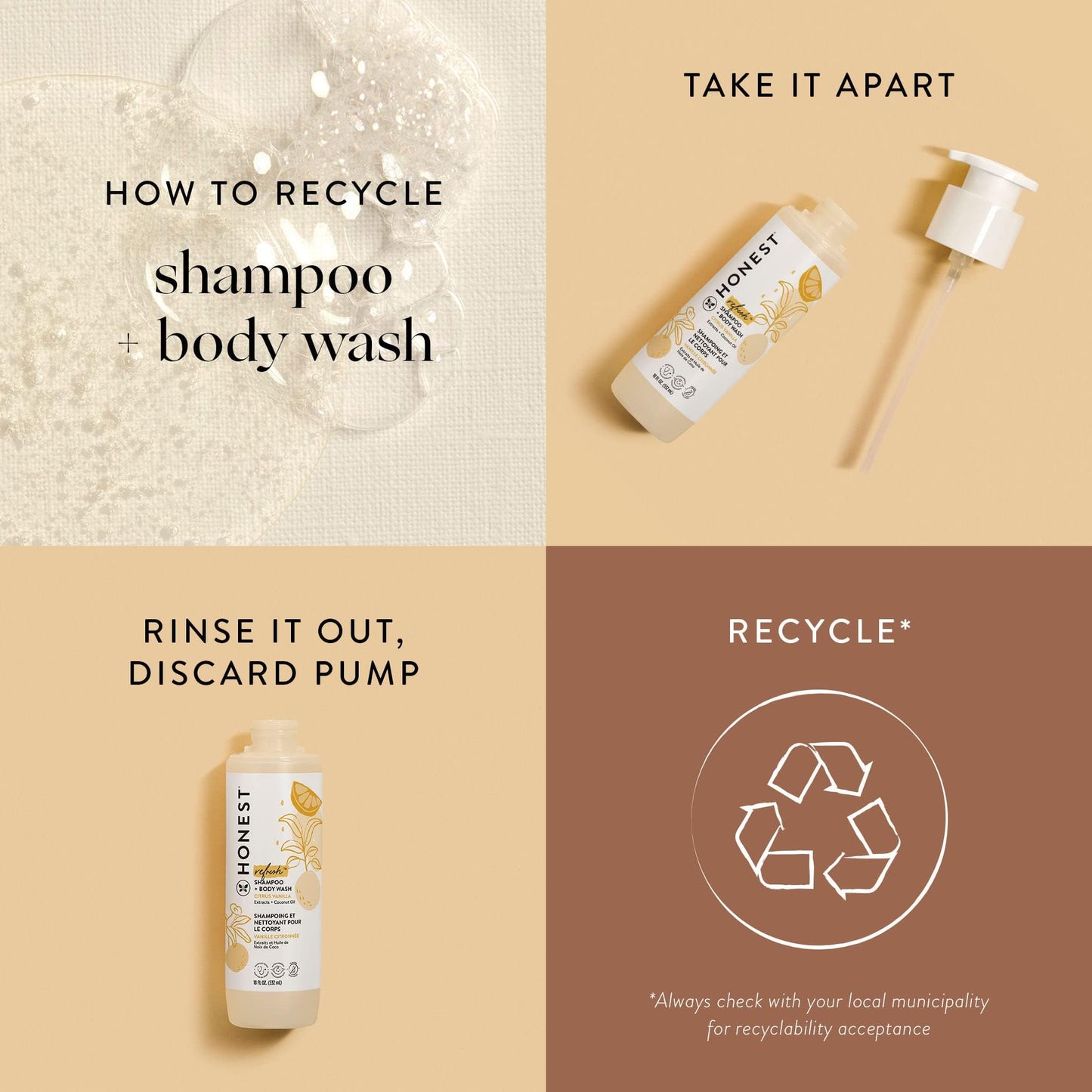 The Honest Company 2-in-1 Cleansing Shampoo + Body Wash for Sensitive Skin | Gentle for Baby | Naturally Derived, Tear-free, Hypoallergenic | Fragrance Free, 10 fl oz