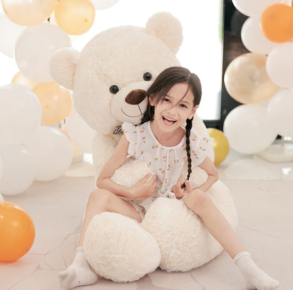 Poutmac Big Pink Teddy Bear 4Ft Giant Stuffed Animal Plush Toy for Girlfriend Women Kids for Valentines Christmas Birthday