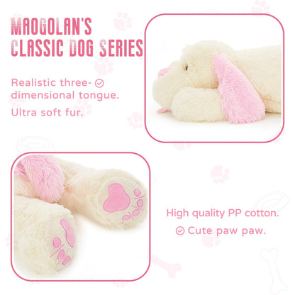 MaoGoLan 52“ Giant Stuffed Puppy Dog Animal,Ultra Soft Large Plush Soft Plush Dog Body Pillow Toy for Girls,Kids,Puppy Lover