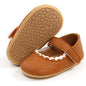 Baby Girl Mary Jane Flats Dress Shoes - Infant Newborn Shoes Anti-Slip Soft PU Leather Party School Wedding Princess Baby Girl Shoes 0-18M
