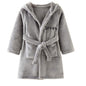 Unisex Baby Hooded Bathrobe Kids Flannel Pajamas Dressing Gown for Boys Girls
