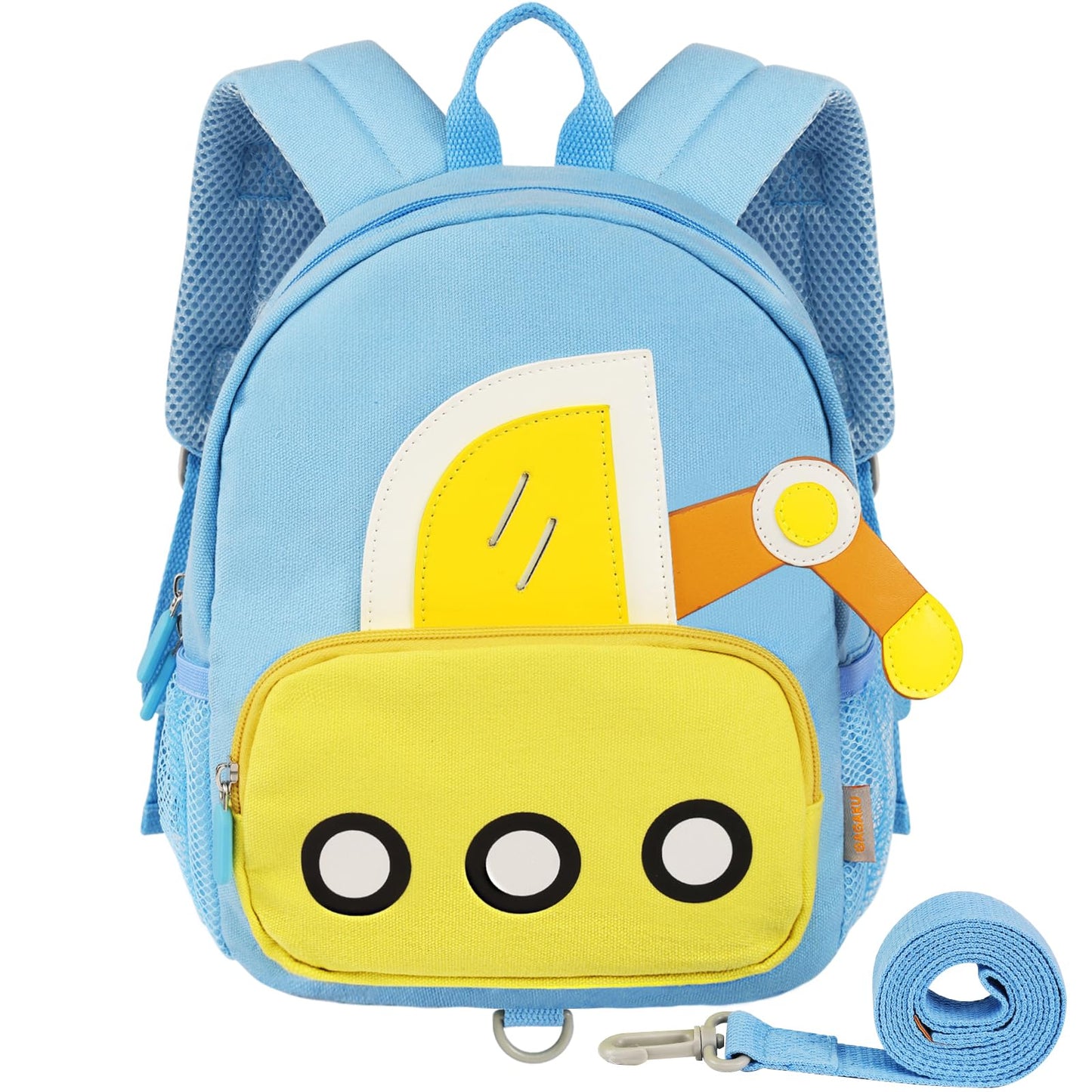 GAGAKU Toddler Backpack with Leash - Mini Kids Backpacks for Boys 2-5 Years Child Safety Backpack 3D Cartoon Animal Anti-Lost Preschool Bags - Blue