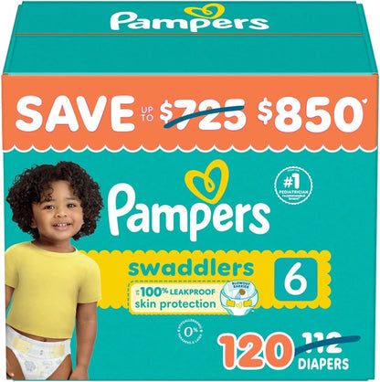Pampers Baby Diapers - Swaddlers - Size 1, 198 Count, Ultra Absorbent Disposable Infant Diaper
