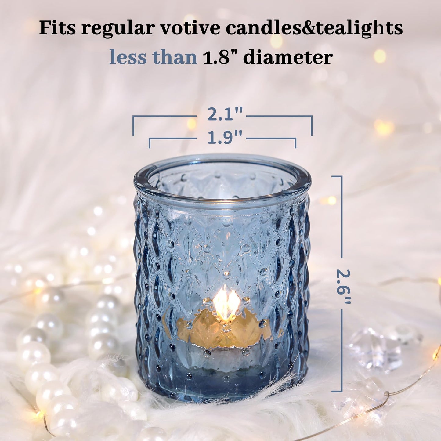 24pcs Pink Votive Candle Holders, Girl Baby Shower Decorations, Tealight Candle Holder for Valentine's Day, Wedding, Brithday Party, Table Centerpiece