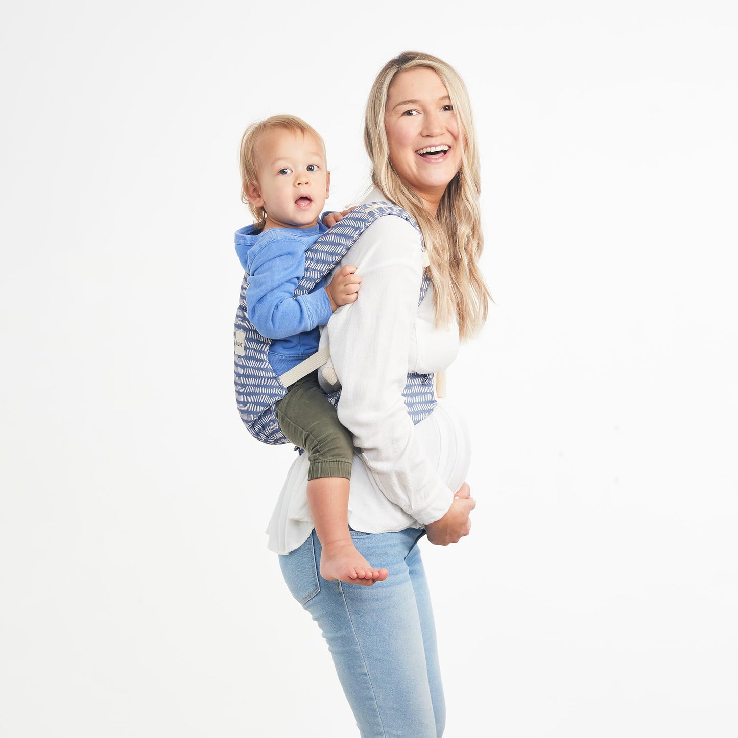Baby Tula Explore Linen Baby Carrier 7 – 45 lb, Adjustable Newborn to Toddler Carrier, Multiple Ergonomic Positions Front and Back, Breathable and [Natural – Explore + Linen, Ash