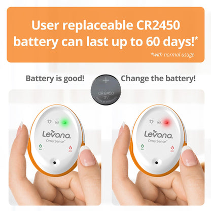 Levana Oma Sense Portable Baby Breathing Movement Monitor with Vibrations and Audible Alerts Designed to Stimulate Baby and Alert Parents