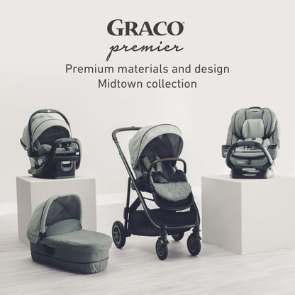 Graco SnugRide SnugFit Infant Car Seat with Simply Safe Adjust Harness System, Baby Car Seat with Anti Rebound Bar, Gotham
