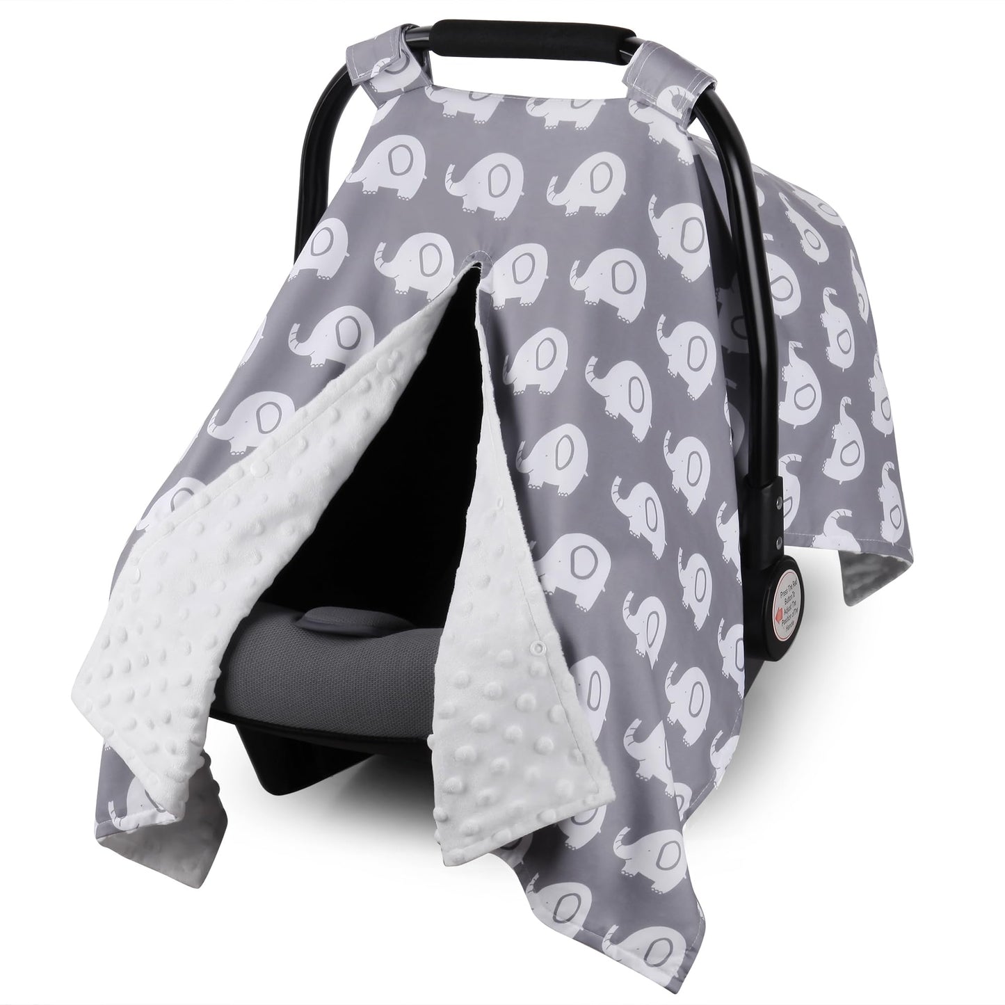 Rquite Car Seat Cover Baby, Carseat Covers Baby Boy, Minky Infant Car Seat Cover Winter, Peekaboo Opening Car Seat Canopy, Multi-use Baby Carrier, Stroller, Nursing Cover, Minky Blanket, Dinosaur