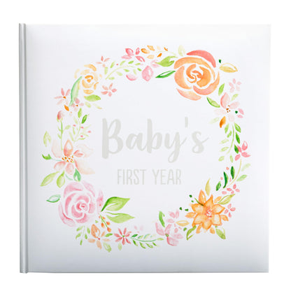 Kate & Milo Baby’s First Year Baby Memory Journal, Gender-Neutral Keepsake, Baby Milestone Memory Book and Photo Album, Perfect for Baby Showers, For New and Expecting Parents, Sky and Elephant