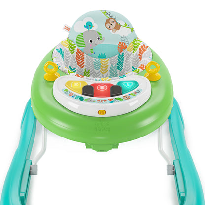 Bright Starts JuneBerry Walk-A-Bout Baby Walker and Entertainer, Removeable Floor Toy, with Easy Fold Frame for Storage, Ages 6 Months +