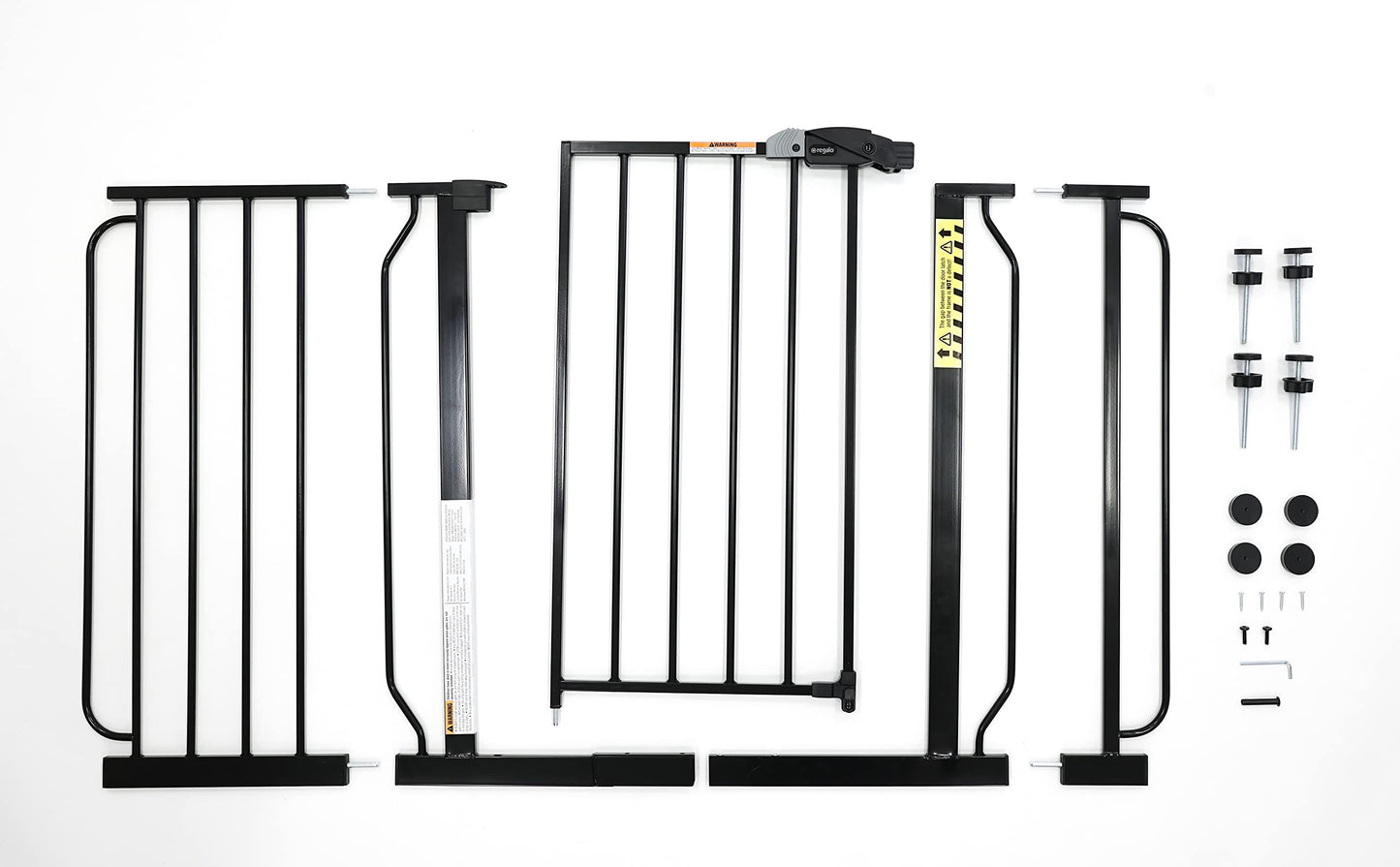 Regalo Easy Step 38.5-Inch Wide Walk Thru Baby Gate, Includes 6-Inch Extension Kit, Pressure Mount Kit, Wall Cups