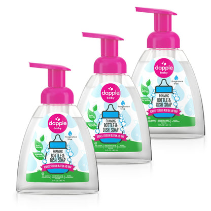 Dapple Foaming Dish Soap, Hypoallergenic for Sensitive Skin, Powered by Plants, Fragrance Free 13 Fl Oz (Pack of 1)