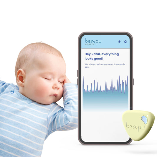 Bellybutton Smart Breathing Baby Monitor for Safer Sleep with Gentle Vibration, App Notifications, Easy to Clip, Portable, Medical-Grade Materials & Non-Bulky Design