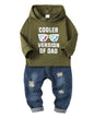 NZRVAWS Baby Boy Clothes Toddler Boy Outfit 2 3 4T 6 12 18 24 Month Fall Winter Hoodie Ripped Jeans Clothing