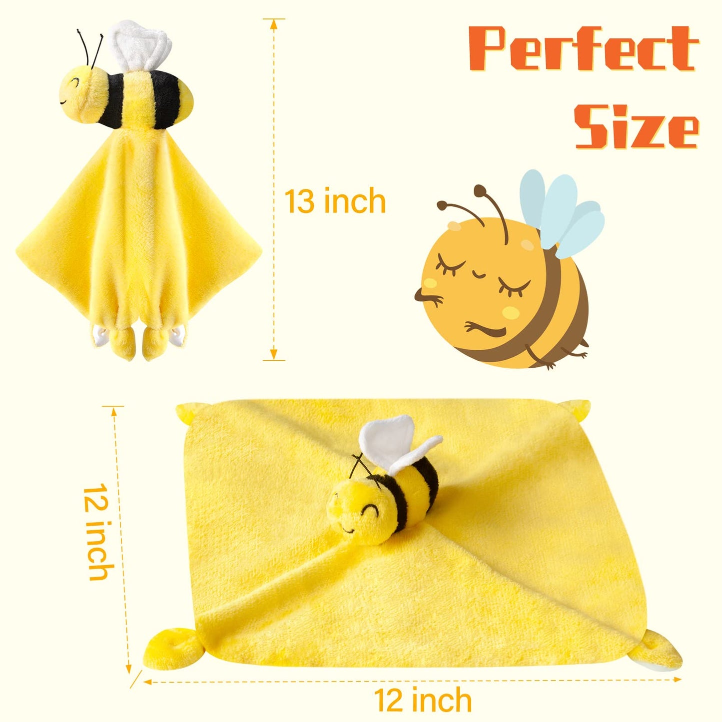 Pro Goleem Duck Security Blanket Soft Yellow Baby Lovey Unisex Lovie Baby Gifts for Newborn Toddler Snuggle Toy Stuffed Animal 16 Inch