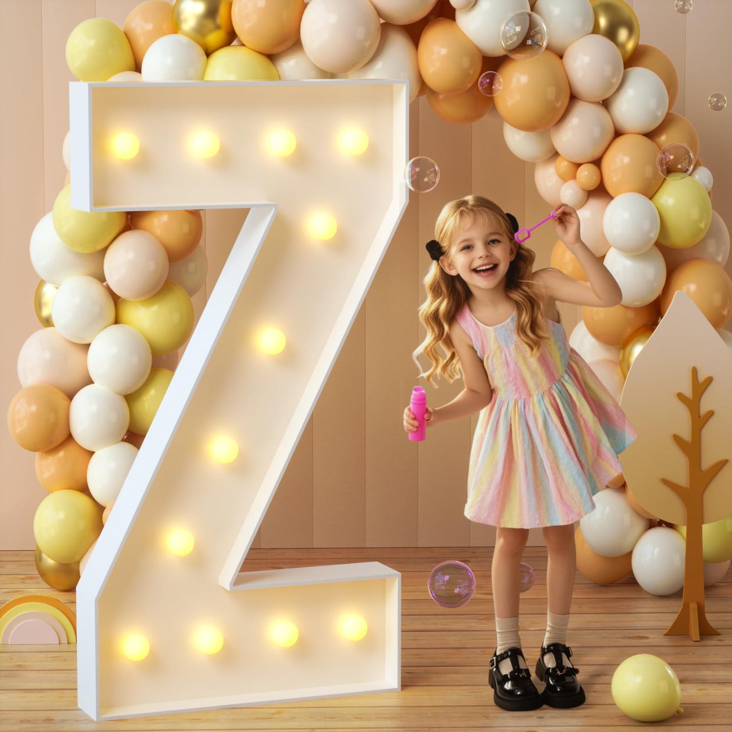imprsv Marquee Light Up Letters, 3FT Mosaic Letters with Light for Baby Shower Graduation Party Decor, Large A for Engagement Wedding Party Decorations (Need to Assemble)