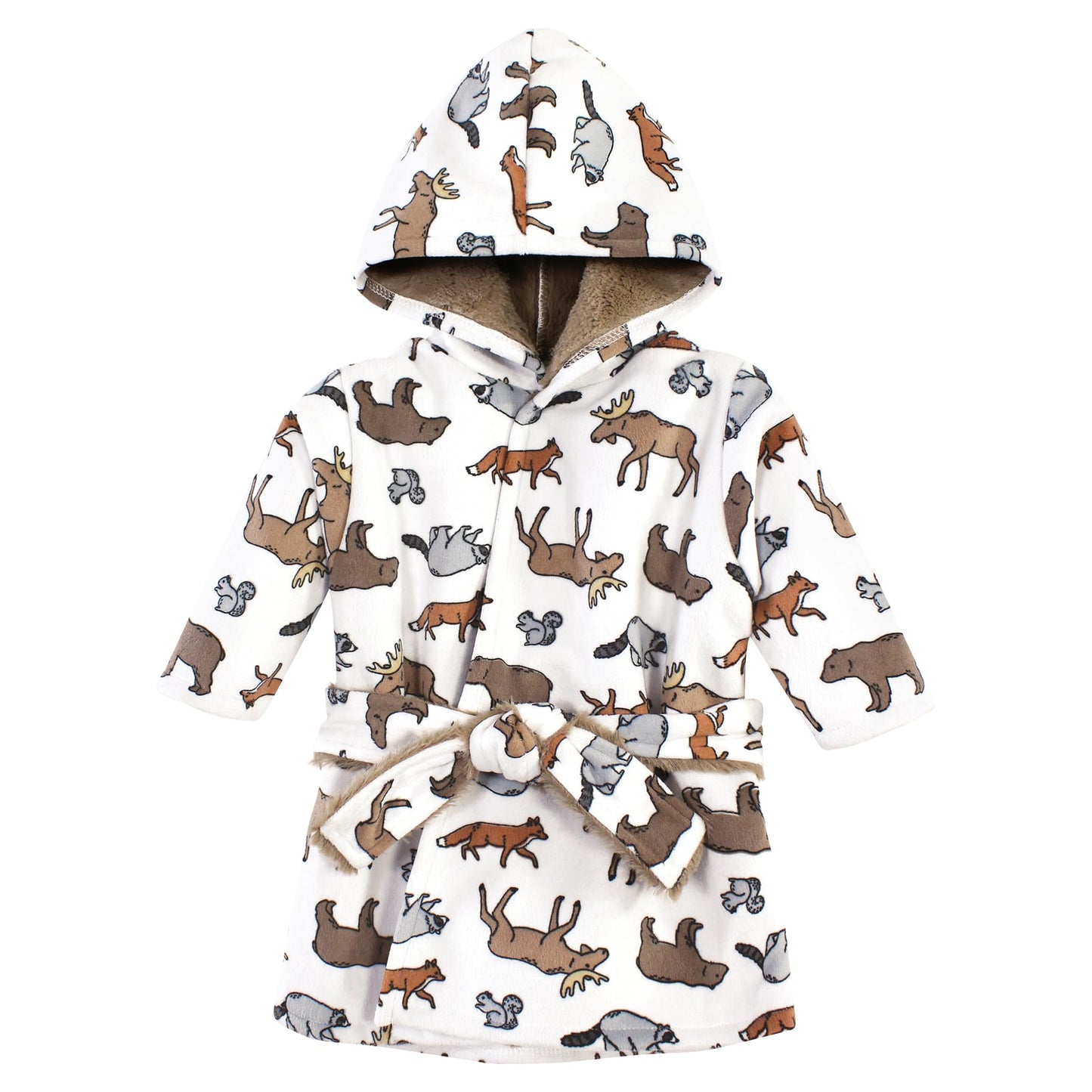 Hudson Baby Unisex BabyMink with Faux Fur Lining Pool and Beach Robe Cover-ups
