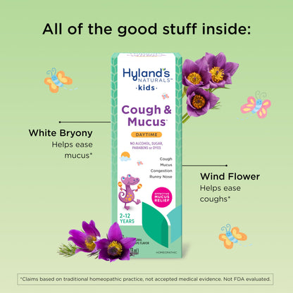 Hyland's Kids Nighttime Organic Cough Syrup and Immune Support with Agave, Elderberry and Pomegranate, Soothes Cough, and Supports Immunity, 4 Fl. Oz.