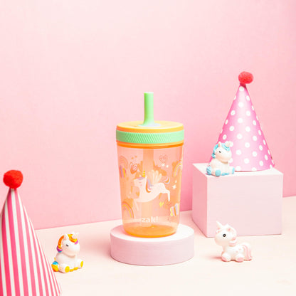 Zak Designs Disney Princess Kelso Toddler Cups For Travel or Home, 15oz 2-Pack Plastic Sippy Cups, Leak-Proof For Kids (Ariel, Aurora, Belle, Cinderella, Jasmine, Mulan, Rapunzel, Tiana)