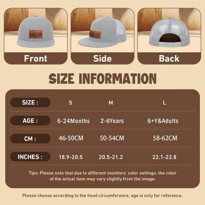 Personalized Baby Baseball Cap Toddler Baseball Hat for Boys & Girls - Infant Sun Hat