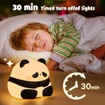 Night Light,LED Silicone Material, 3 Levels of Warm Light, Cute Animal Night Lamp for Kid's Room Decor and Breastfeeding Nursery, Squishy Novelty Bedside Lamp for Boys Girls Baby Children