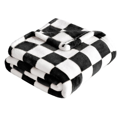 Yurhap Checkered Baby Blanket Fleece Baby Blankets for Boys, Ultra Soft Cozy Fluffy Infant Toddler Newborn Receiving Blankets for Crib Stroller, 30''x40'', Blue