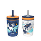 Zak Designs Disney Princess Kelso Toddler Cups For Travel or Home, 15oz 2-Pack Plastic Sippy Cups, Leak-Proof For Kids (Ariel, Aurora, Belle, Cinderella, Jasmine, Mulan, Rapunzel, Tiana)