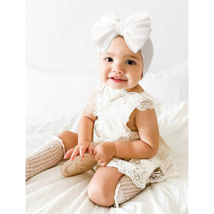 Niceye Handmade Baby Headbands Soft Stretchy Nylon Hair Bands with Bows for Newborn Infant Baby Toddler Girls- Pack of 6