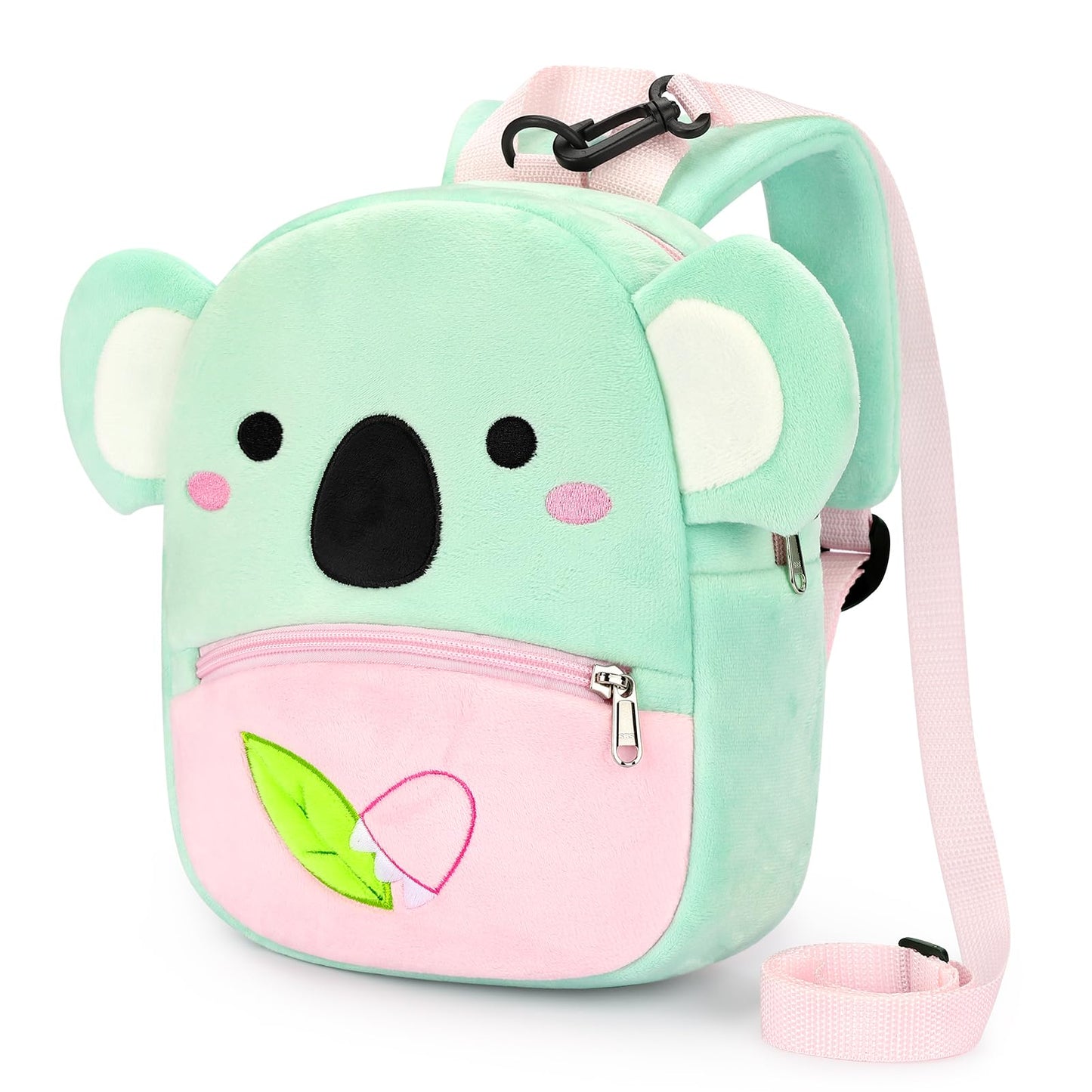 mibasies Toddler Backpacks for Girls 2-4: Plush Backpack -3D Animal Cartoon Mini Travel Bag -10 inch Toddler Backpack Leash