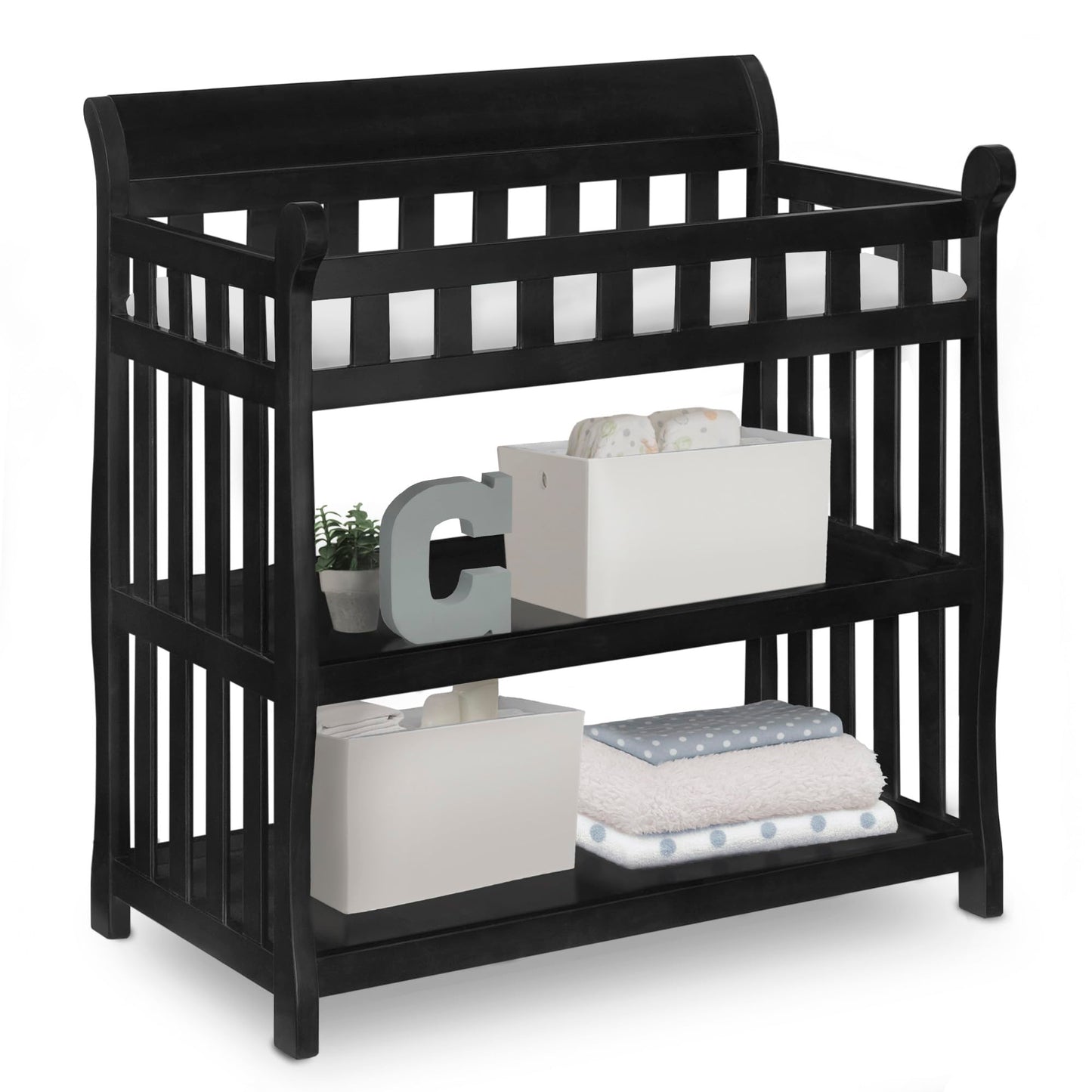 Delta Children Eclipse Changing Table with Changing Pad, White