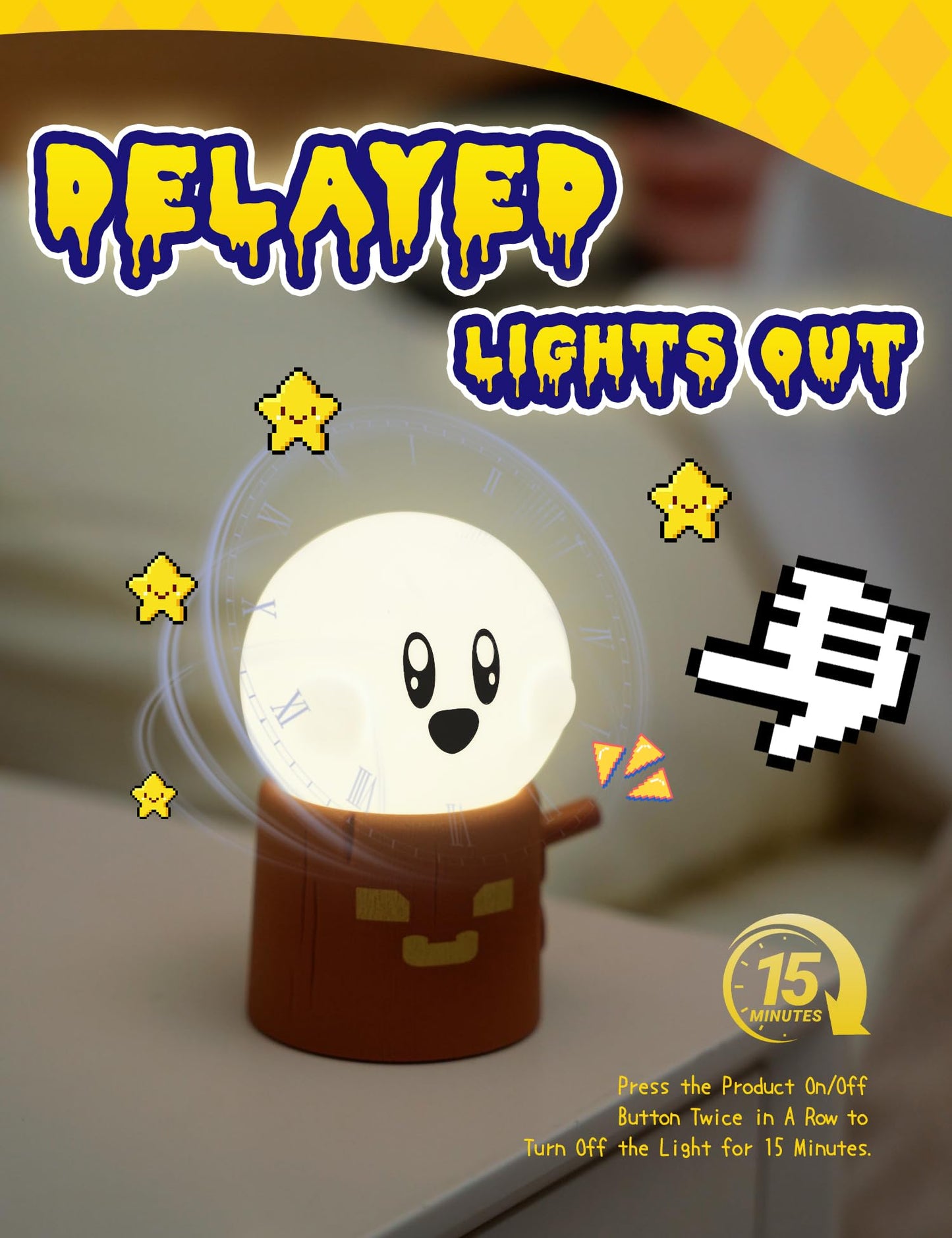 Cute Chibi Flame Lamp, Anime Cozy Lights, Retro Rechargeable Night Light, Decor, Cute Desk Accessories, Gifts