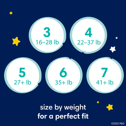 Pampers Overnight Diapers - Swaddlers Overnights - Size 4, 58 Count, Disposable Baby Diaper, Night Time Leak and Skin Protection