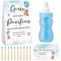 Roowest 512 Pcs Baby Shower Games Guess How Many Pacifiers Sign 100 Small Guessing Games 10 HB Pencils 750ml Milk Bottle 400 Acrylic Pacifiers Decoration for Guest Gender Reveal(Pink,Bear)