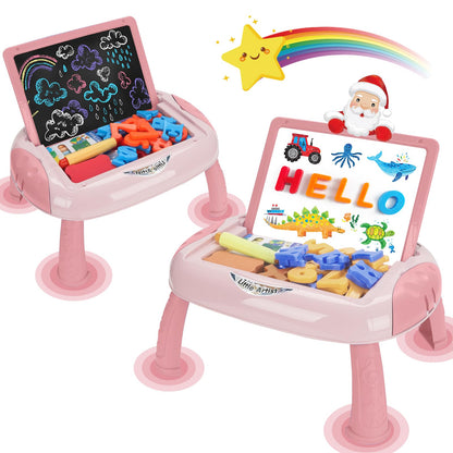 Gift for 1-2 Year Old Girls, Toddler Girl Toys with Magnetic Letters and Numbers, Learning and Educational Toys for 1 2 Year Old, Girls Birthday Christmas Gifts (Unicorn Pink)