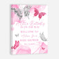 Personalized A Little Snowflake Is On The Way Welcome Sign, Pink, Girl, Winter Baby Shower Canvas