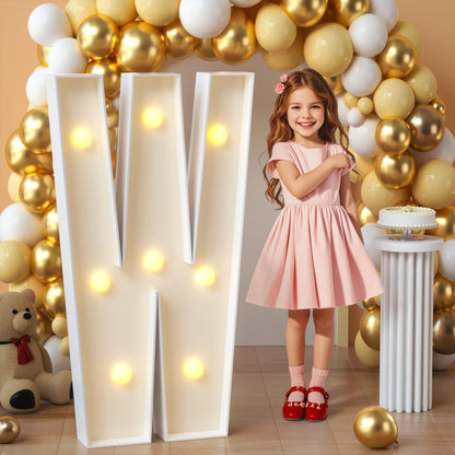 imprsv Marquee Light Up Letters, 3FT Mosaic Letters with Light for Baby Shower Graduation Party Decor, Large A for Engagement Wedding Party Decorations (Need to Assemble)