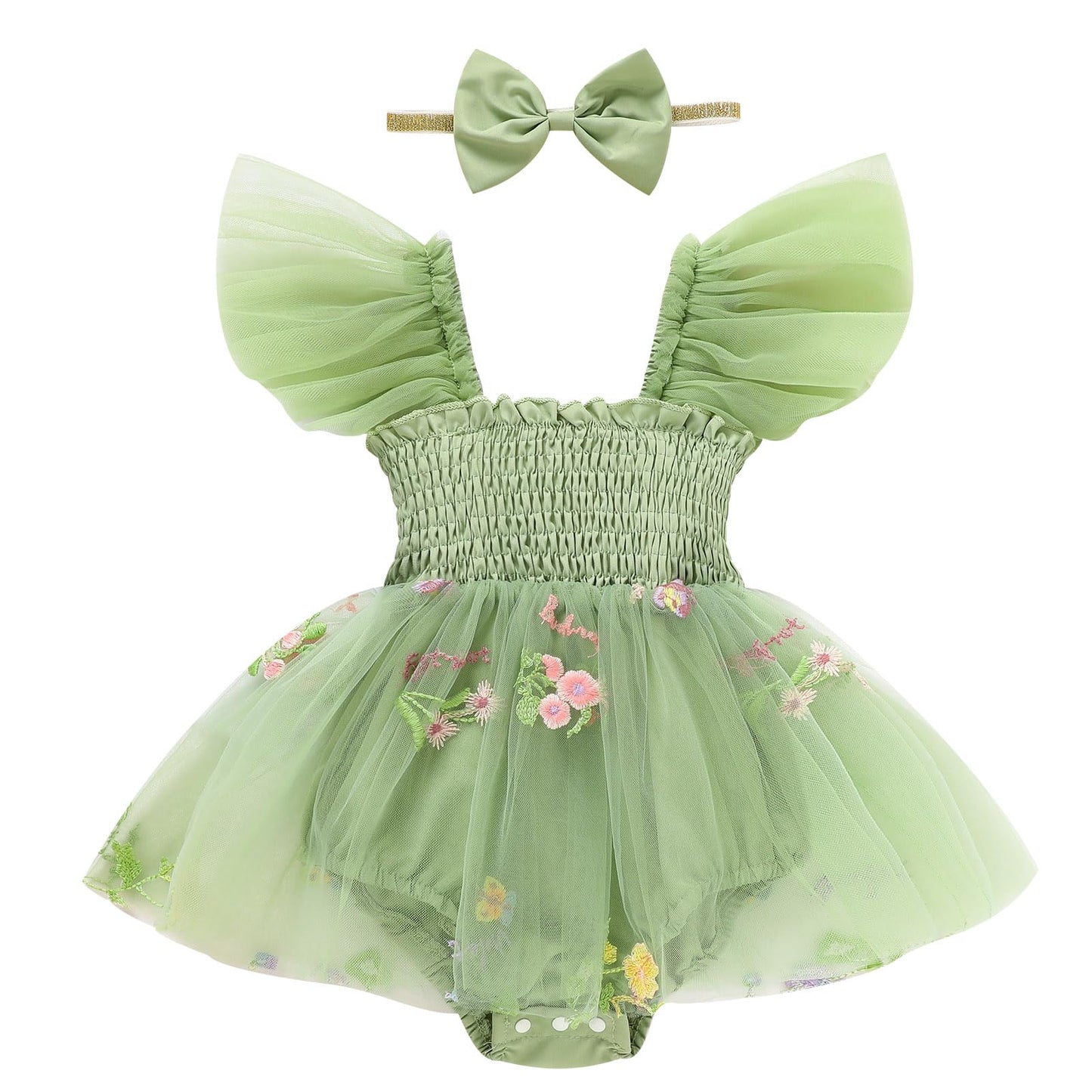 Baby Girl Clothes Infant Tulle Romper Ruffe Sleeveless Bodysuit Baby Girl Outfits Infant Girl Dress 0-18M