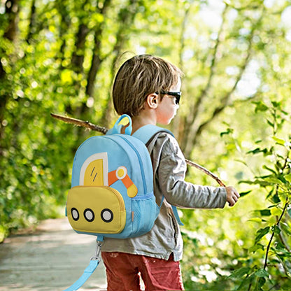GAGAKU Toddler Backpack with Leash - Mini Kids Backpacks for Boys 2-5 Years Child Safety Backpack 3D Cartoon Animal Anti-Lost Preschool Bags - Blue