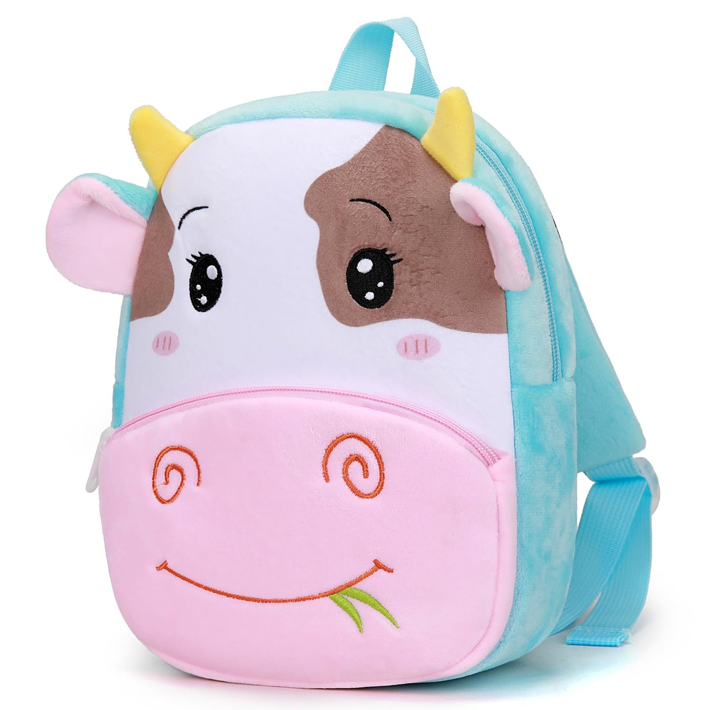 Ladyzone Toddler Backpack Zoo Animals Backpacks Cute Plush Bag Cartoon 10" Preschool Book Bag For 2+ Years Girls Boys