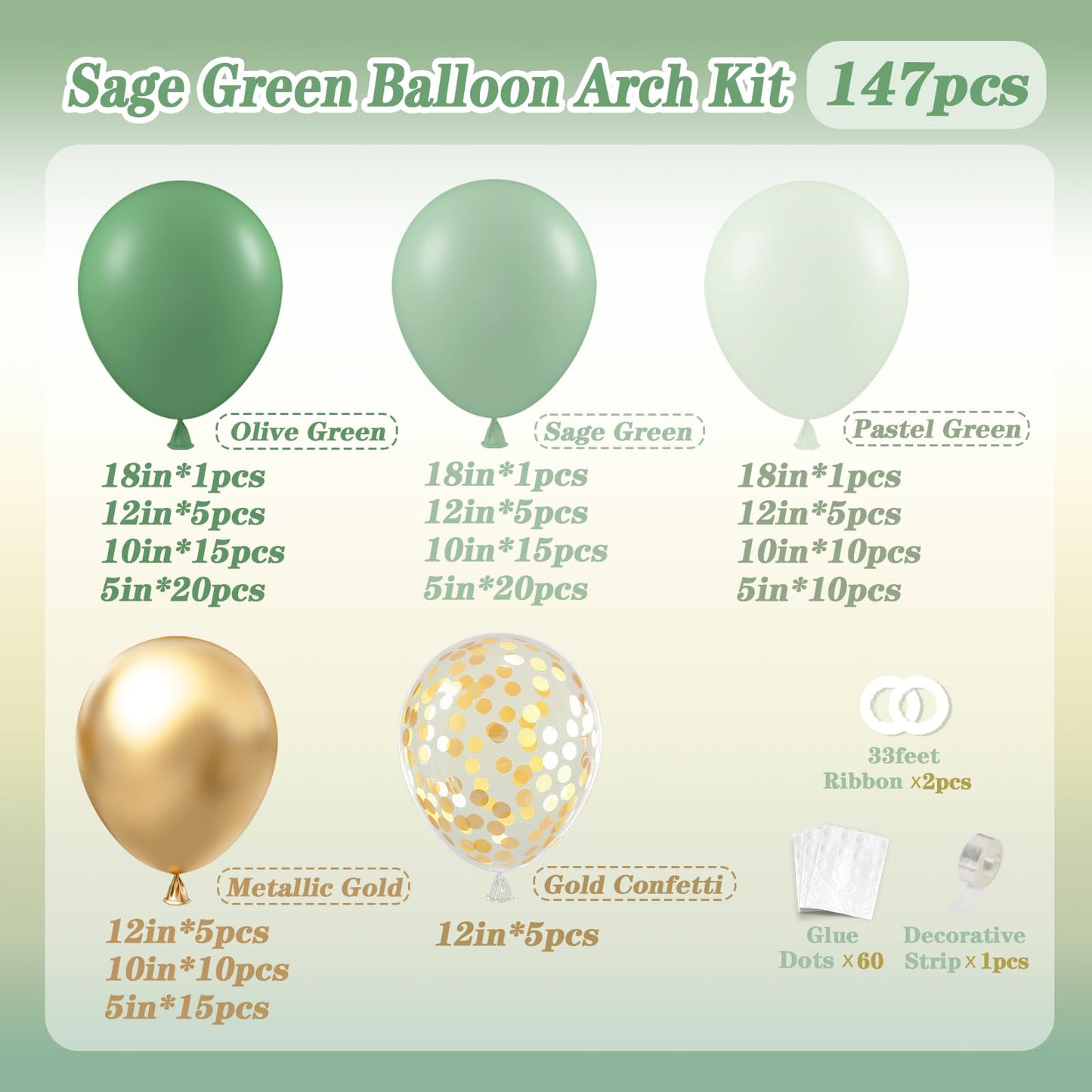 147pcs Neutral Balloon Garland Arch Kit, Different Sizes with Beige Cream Sand White Metallic Champagne Gold Balloons for Wedding Bridal Shower Birthday Boho Neutral Baby Shower Party Decorations