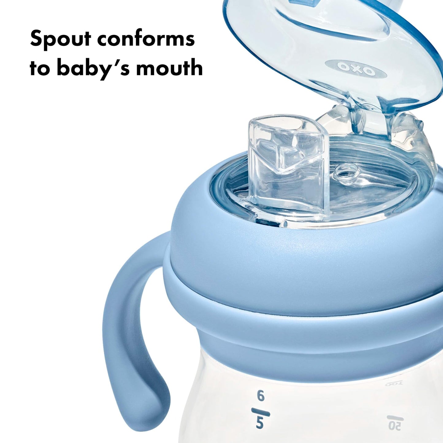 OXO Tot Transitions Soft Spout Sippy Cup with Removable Handles - 6 oz. - Blossom